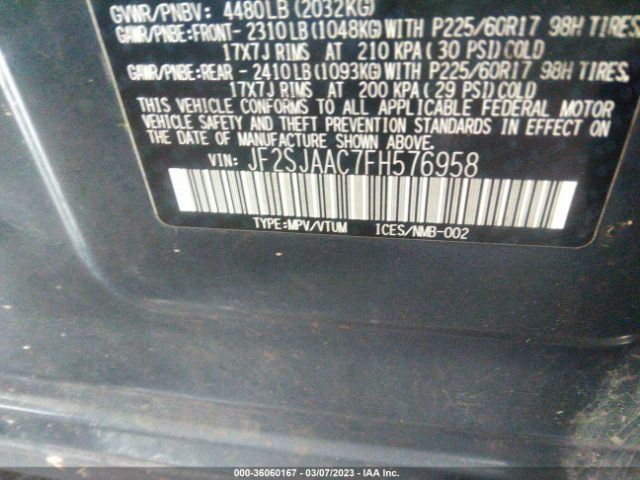 JF2SJAAC7FH576958 Subaru Forester 2.5i