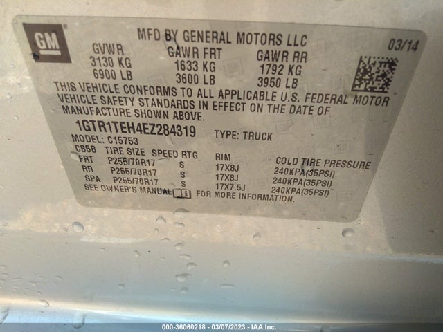 GMC SIERRA 1500 2014 1GTR1TEH4EZ284319 Image 9
