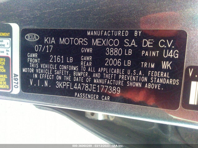 KIA FORTE S 2018 3KPFL4A78JE177389 Image 11
