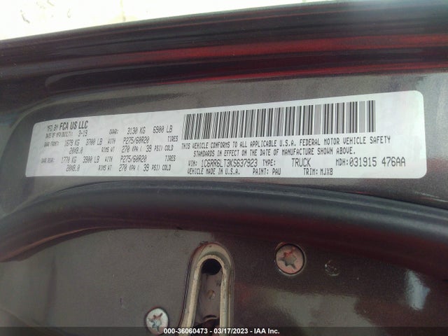 1C6RR6LT3KS637923 RAM 1500 Classic Big Horn