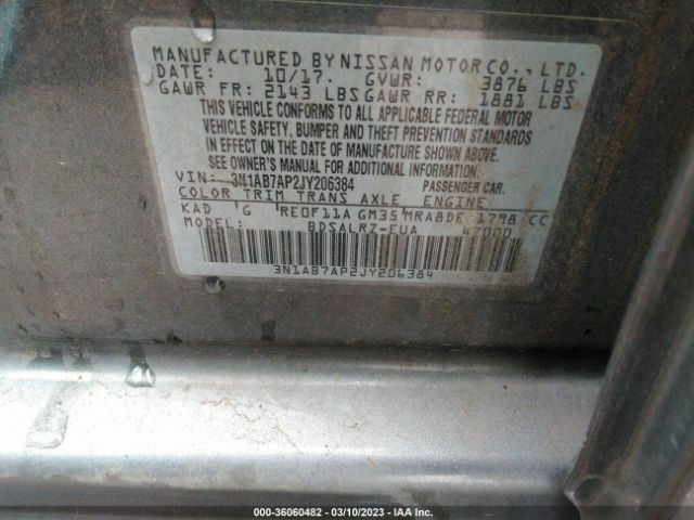 3N1AB7AP2JY206384 Nissan SENTRA SR
