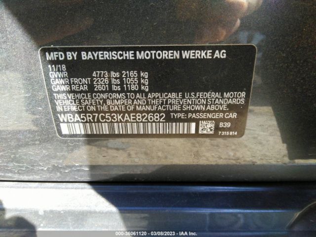 WBA5R7C53KAE82682 BMW 3 Series 330i Xdrive