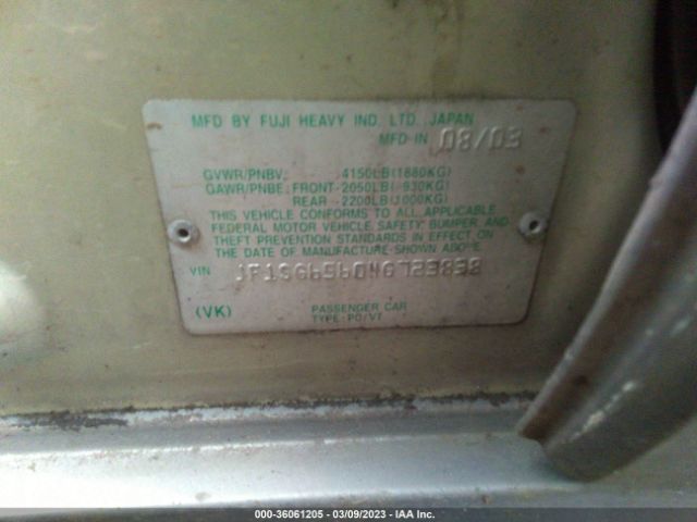 JF1SG65604G723838 Subaru Forester Xs