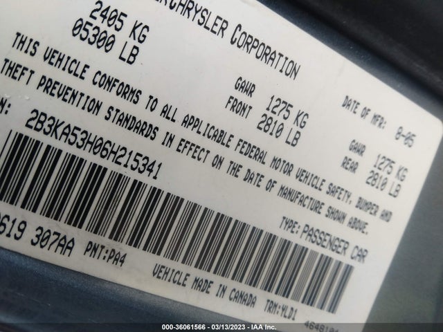 Dodge Charger 2006 2B3KA53H06H215341 Image 9