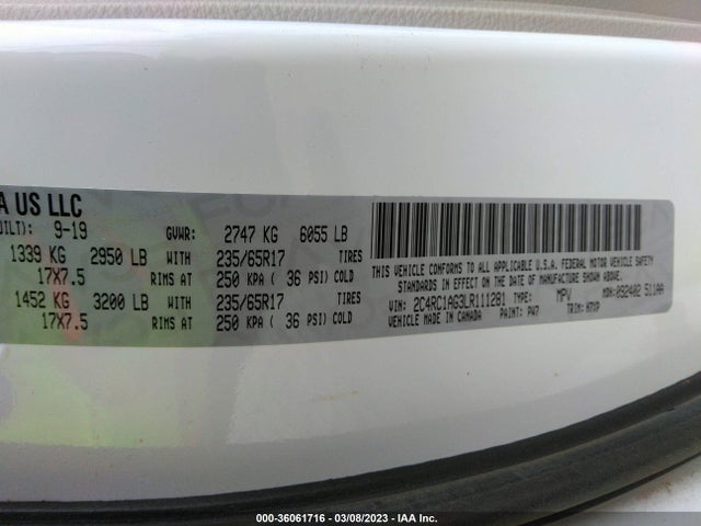 Chrysler Voyager L 2020 2C4RC1AG3LR111281 Image 10