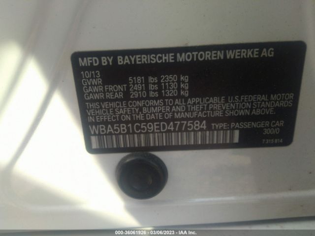 WBA5B1C59ED477584 BMW 5 Series 535i
