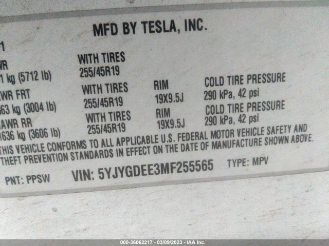 Tesla Model Y Long Range 2021 5YJYGDEE3MF255565 Image 10
