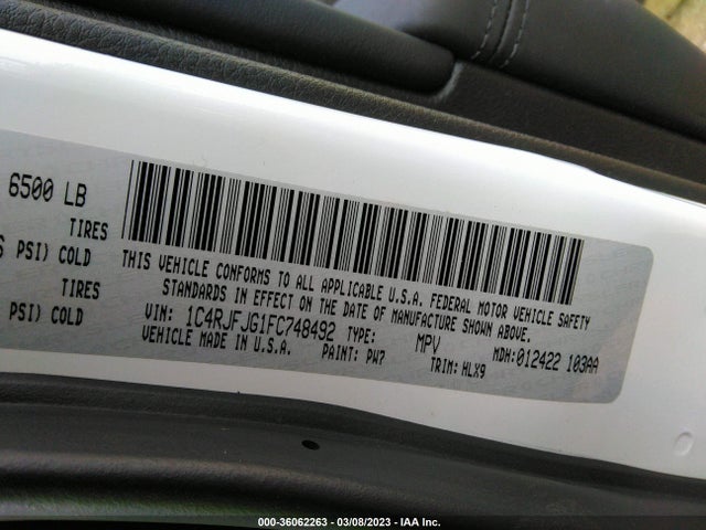 Jeep Grand Cherokee Summit 2015 1C4RJFJG1FC748492 Image 10