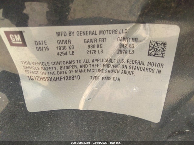 Chevrolet Malibu Premier 2017 1G1ZH5SX4HF126810 Image 10