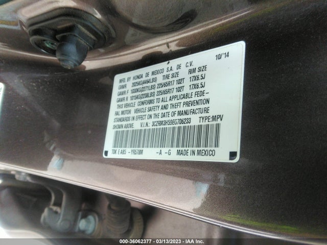 Honda CR-V EX 2014 3CZRM3H59EG706233 Image 9