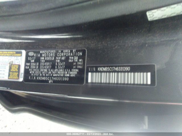 KNDMB5C17H6331390 KIA SEDONA LX