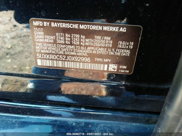 5UXKR0C52J0X92996 BMW X5 Xdrive35i