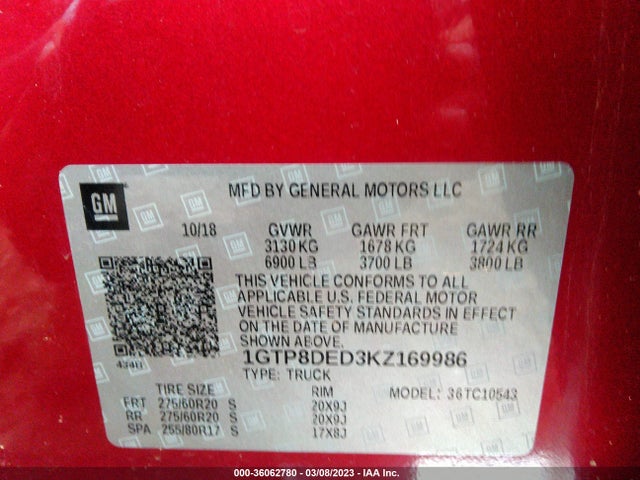 GMC Sierra 1500 Slt 2019 1GTP8DED3KZ169986 Image 9