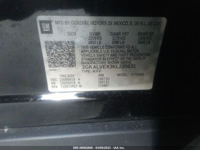 3GKALVEX3KL220631 GMC Terrain Slt