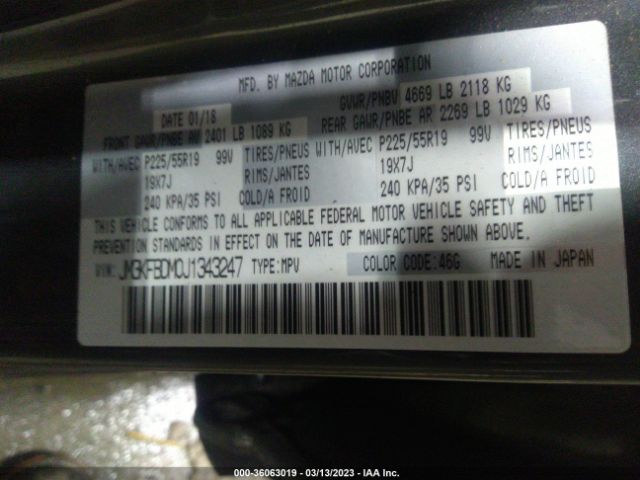 JM3KFBDM0J1343247 Mazda Cx-5 Grand Touring