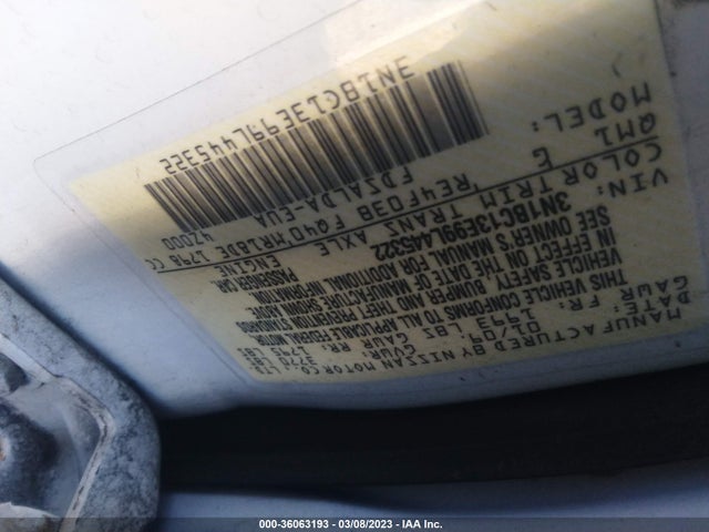 2009 NISSAN VERSA 1.8 S VIN: 3N1BC13E99L445322
