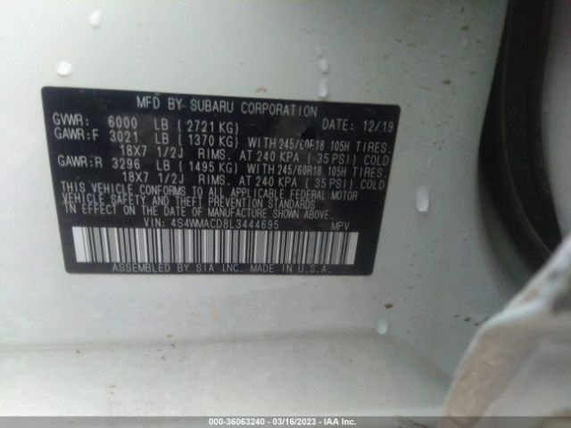 4S4WMACD8L3444695 Subaru Ascent Premium