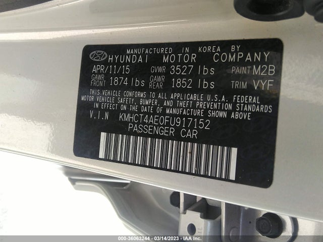 Hyundai ACCENT GLS 2015 KMHCT4AE0FU917152 Image 9