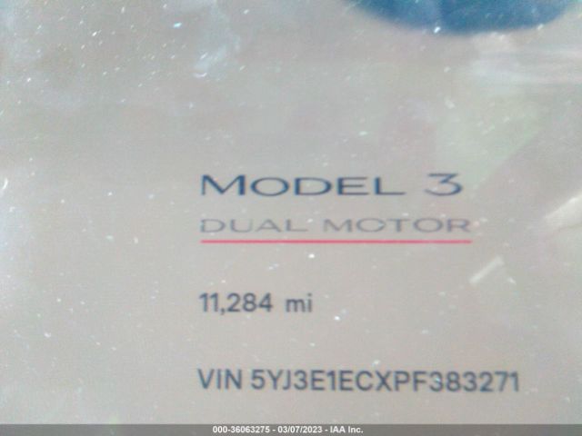 5YJ3E1ECXPF383271 Tesla Model 3 Performance