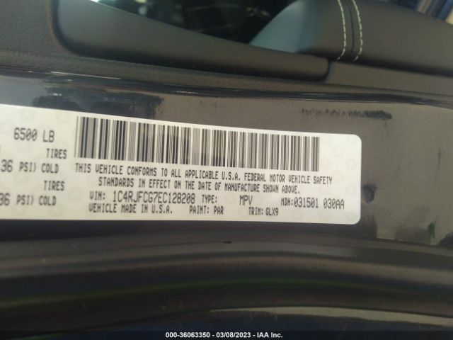 1C4RJFCG7EC128208 Jeep Grand Cherokee Overland