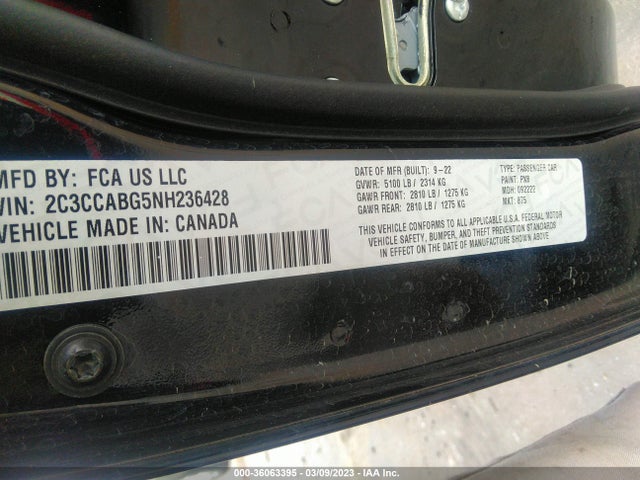 2022 Chrysler 300, VIN: 2C3CCABG5NH236428