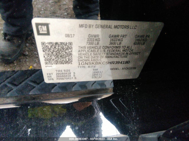 Chevrolet Tahoe Lt 2017 1GNSKBKC5HR394180 Image 10