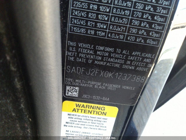 2019 Jaguar E-PACE, VIN: SADFJ2FX0K1Z37388