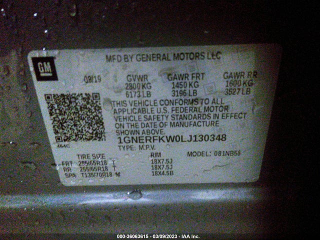 Chevrolet Traverse Ls 2020 1GNERFKW0LJ130348 Image 11