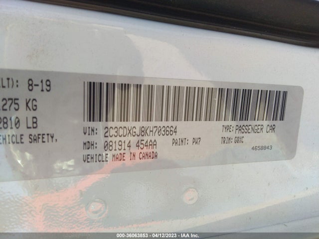 Dodge Charger Scat Pack 2019 2C3CDXGJ8KH703664 Image 9