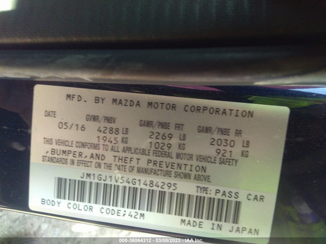 Mazda Mazda6 I Touring 2016 JM1GJ1V54G1484295 Image 9