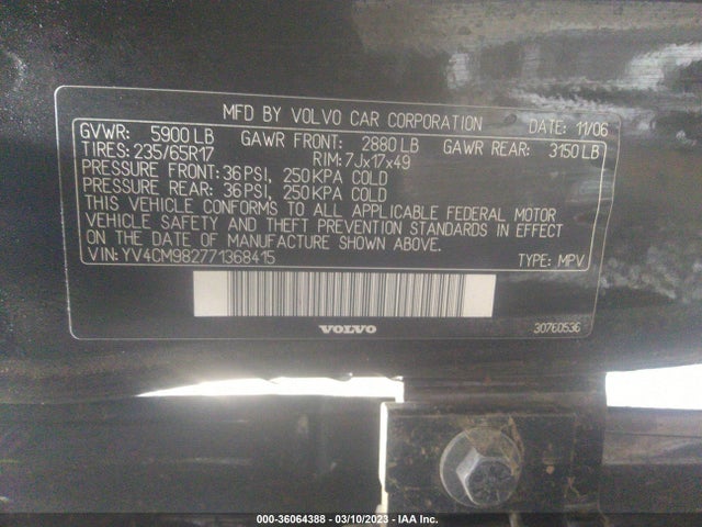Volvo XC90 2007 YV4CM982771368415 Image 11