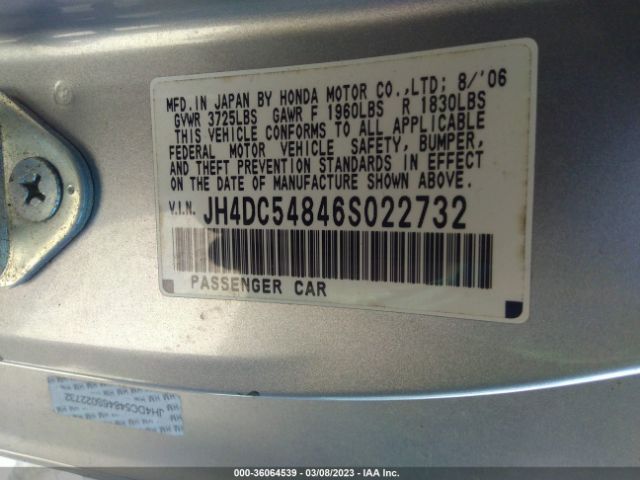 JH4DC54846S022732 Acura RSX