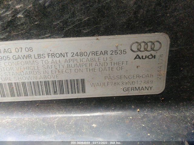 WAULF78K39N012389 Audi A4 2.0t Prem