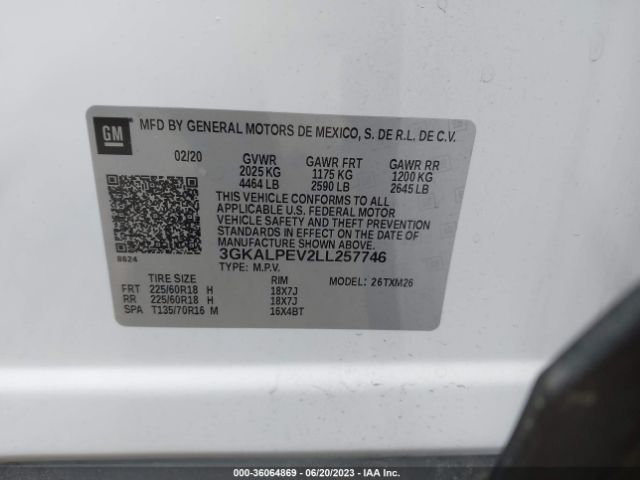 3GKALPEV2LL257746 GMC Terrain Slt