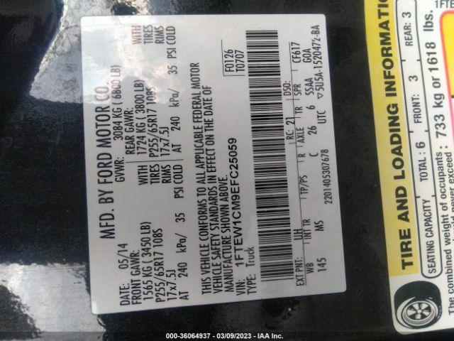 1FTEW1CM9EFC25059 Ford F-150 Xl/stx/xlt