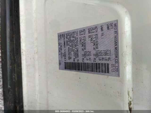 Infiniti QX60 2015 5N1AL0MM6FC530047 Image 10