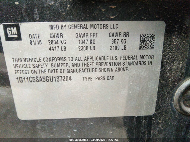 Chevrolet Malibu Limited Lt 2016 1G11C5SA5GU137204 Image 11