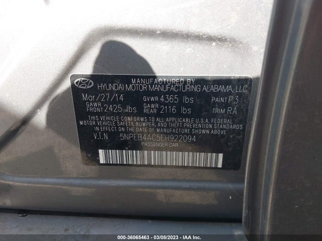 Hyundai SONATA GLS 2014 5NPEB4AC5EH922094 Image 9