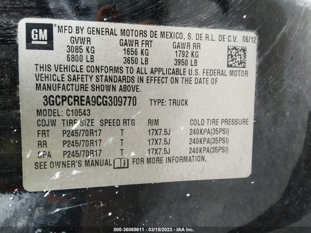 Chevrolet Silverado 1500 Ls 2012 3GCPCREA9CG309770 Image 10