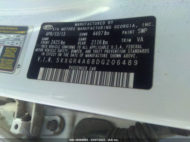 5XXGR4A68DG206489 KIA Optima Sx W/limited Pkg