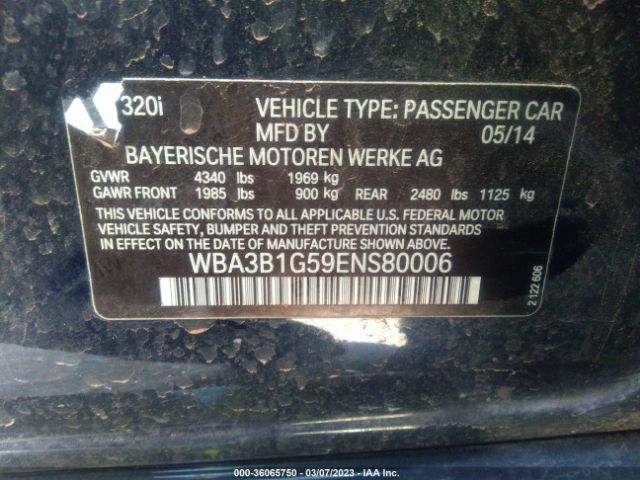 WBA3B1G59ENS80006 BMW 3 Series 320i