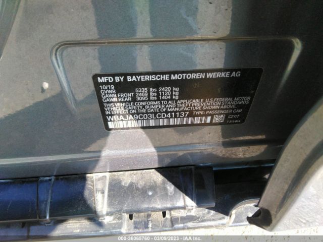 WBAJA9C03LCD41137 BMW 5 Series 530e Iperformance