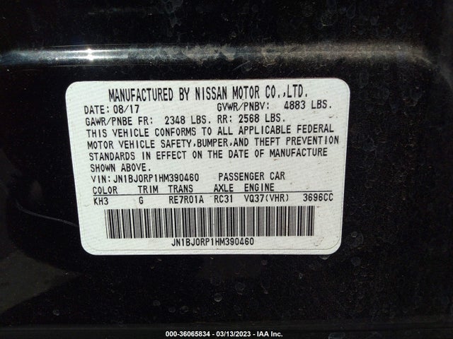 Infiniti QX50 2017 JN1BJ0RP1HM390460 Image 9