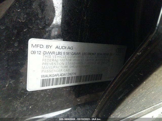 WAUKGAFL4DA128279 Audi S4 Prestige