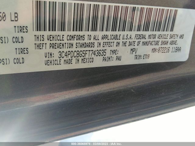 3C4PDCBG5FT743635 Dodge Journey Sxt
