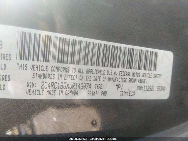 Chrysler Pacifica Touring L 2018 2C4RC1BGXJR143074 Image 9