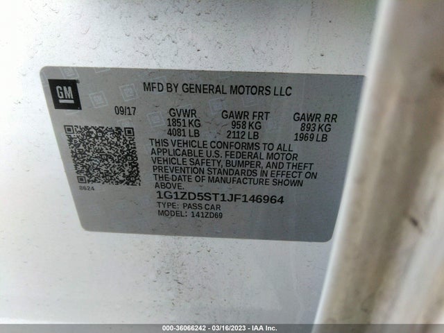 Chevrolet MALIBU LT 2018 1G1ZD5ST1JF146964 Image 11