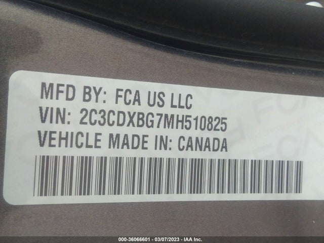 2021 Dodge Charger, VIN: 2C3CDXBG7MH510825