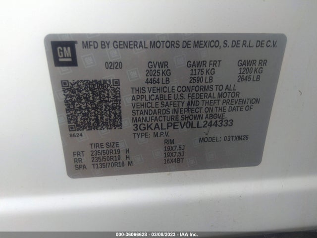 2020 GMC Terrain, VIN: 3GKALPEV0LL244333