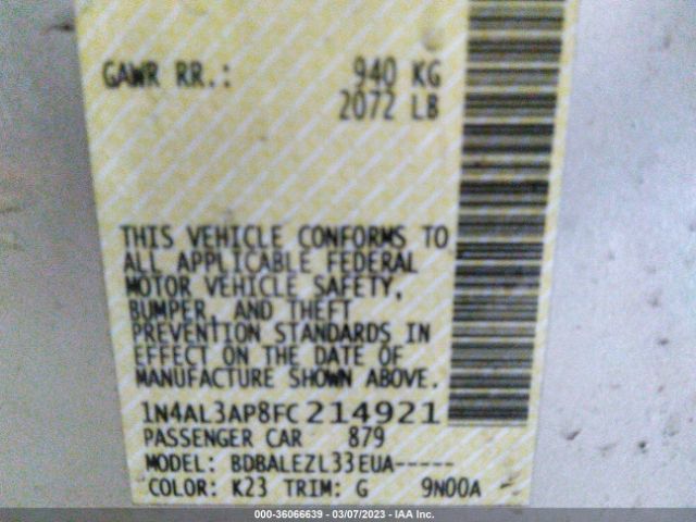 1N4AL3AP8FC214921 Nissan Altima 2.5 S